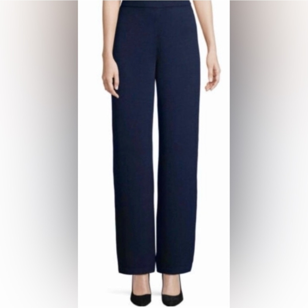 St. John Collection Blue Wide Leg Pants
